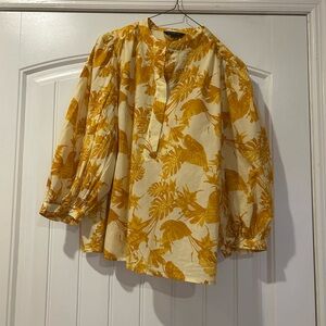 Banana Republic Mustard Floral Top